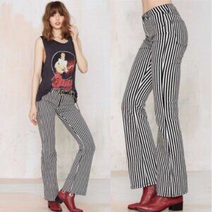MAISON SCOTCH FLARE STRIP JEANS